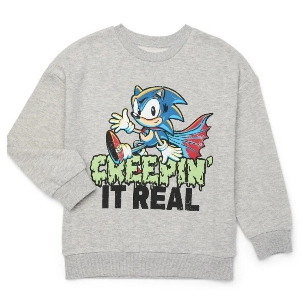 Sonic the Hedgehog Boys Halloween Graphic Print Sweatshirt XXL 18 New with Tags